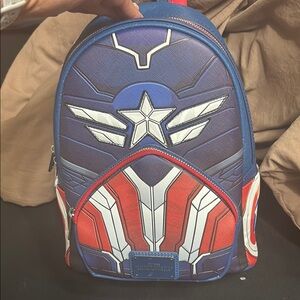 Loungefly Blue and Red Star Backpack